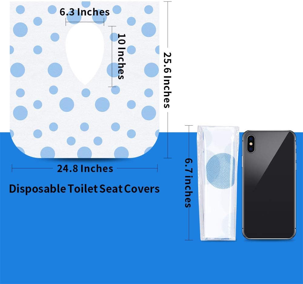 Disposable Toilet Seat Covers, Extra Large Portable Potty Seat Covers for Toddlers, Soft and Waterproof Travel Potty Training Seat for Kids, Individually Wrapped, 18 Count (Pack of 1)