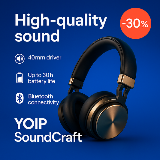 YOIP SoundCraft Bluetooth HEADPHONES
