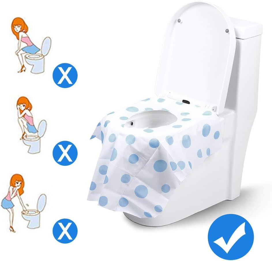 Disposable Toilet Seat Covers, Extra Large Portable Potty Seat Covers for Toddlers, Soft and Waterproof Travel Potty Training Seat for Kids, Individually Wrapped, 18 Count (Pack of 1)